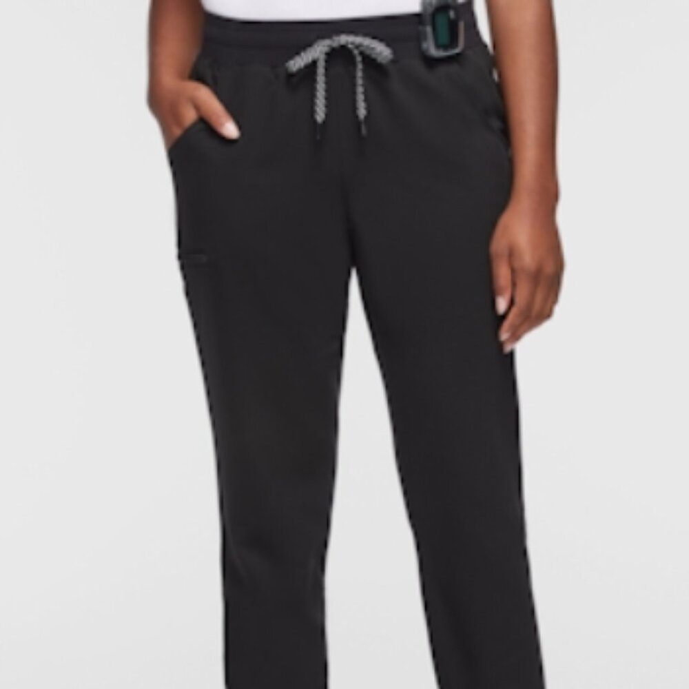 Jaanuu Women's LT Black 5 pocket scrub bottoms